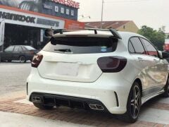 Mercedes W176 16-18 A45 Uyumlu Yedek Parça AMG Difüzör Silver Egzoz