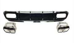 Mercedes W176 16-18 A45 Uyumlu Yedek Parça AMG Difüzör Siyah Egzoz