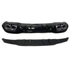 Mercedes A45 W177 HB 2019+ Uyumlu Yedek Parça Difüzör & Silver Egzoz Seti