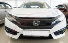 Honda Civic Fc5 2016-2020 Uyumlu Yedek Parça Ön Panjur Kaplama Karbon