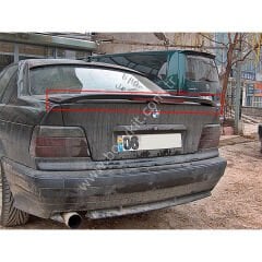 BMW E36 Uyumlu Yedek Parça Ayaklı Işıklı Spoiler