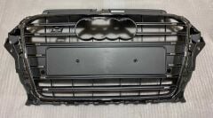 Audi A3 S3 2013-2016 Uyumlu Yedek Parça Panjur Gri Krom