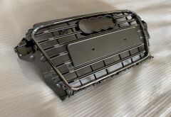 Audi A3 S3 2013-2016 Uyumlu Yedek Parça Panjur Gri Krom