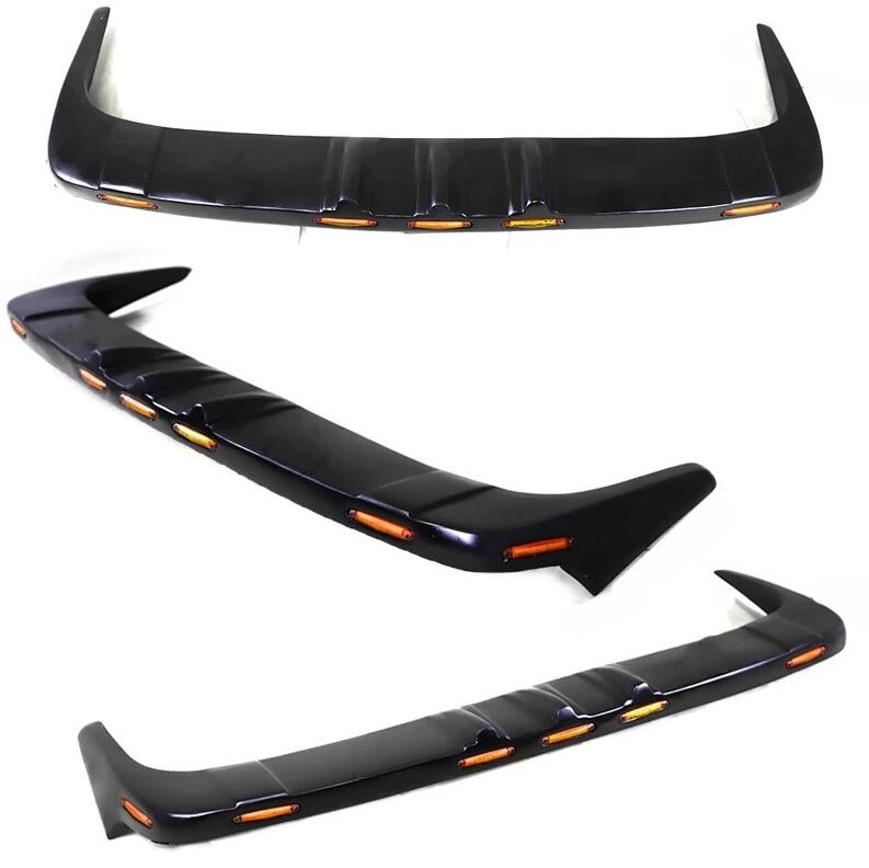 Toyota Hilux Uyumlu Yedek Parça Ledli Tavan MoonVisör Kep Parlak Siyah