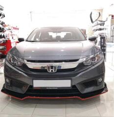 Honda Civic Fc5 Uyumlu Yedek Parça 2016-2020 Ön Lip 3 Parça