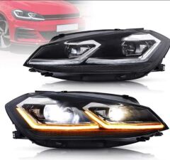 Volkswagen Golf 7.5 İçin Uyumlu Yedek Parça  J Far Silver Full Led