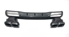 Mercedes W205 C63 Sedan Uyumlu Yedek Parça Difüzör Silver Egzoz Seti Normal Tampon