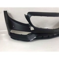 Mercedes W205 C63 Uyumlu Yedek Parça Ön Tampon & Panjur Seti (Makyajlı Görünüm) (Siyah Trimler)