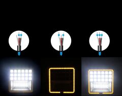 126W CRE Power Led Beyaz Angelli Kare Sis Lambası 42 Ledli