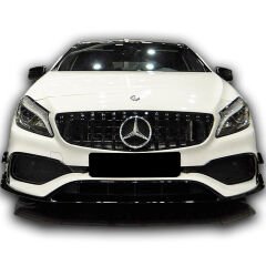 Mercedes W176 A serisi Amg A45 2012 - 2015 Uyumlu Yedek Parça Ön Tampon Splitter ( 6 Parça ) Plastik Boyasız