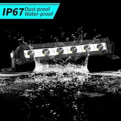 18W 17cm Düz Tek Sıra Üniversal Delici Sis Lambası Led Bar