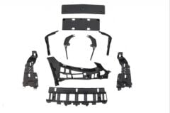 Mercedes W205 2014-2018 C63 Uyumlu Yedek Parça Ön Tampon & Panjur Seti (Siyah Trimler)