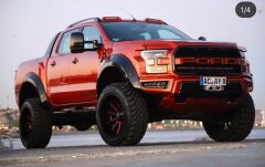 Ford Ranger Uyumlu Yedek Parça Off Road Moonvisor T6-T7 Uyumlu Mat Siyah