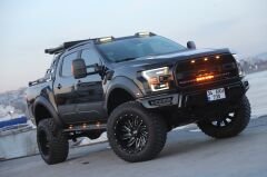 Ford Ranger Uyumlu Yedek Parça Off Road Moonvisor T6-T7 Uyumlu Mat Siyah