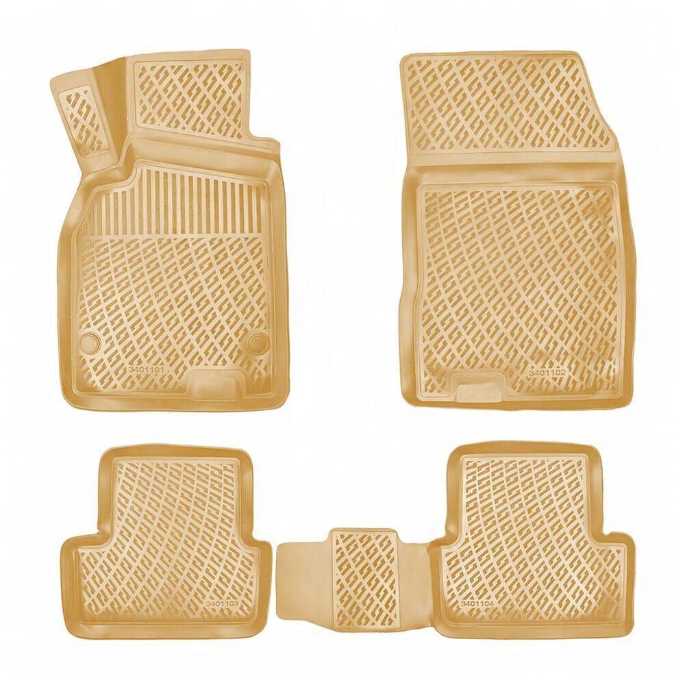 Volkswagen Passat 2005-2010 Uyumlu Yedek Parça  B6 Rizline 3D Paspas Bej Rengi