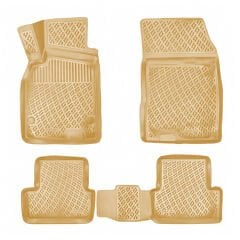 Volkswagen Touareg 2002-2010 Uyumlu Yedek Parça Rizline 3D Paspas Bej Rengi
