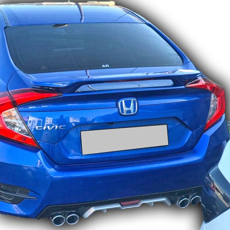 Honda Fc5 Uyumlu Yedek Parça 2016 - Sonrası Bagaj Üstü Işıksız Spoiler (Plastik)