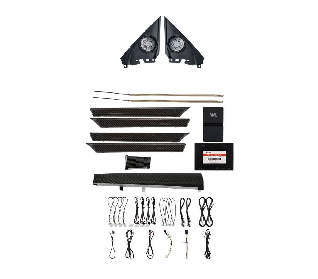 Honda Civic 2016-2020 FC5 İçin Uyumlu Yede Parça Full Ambians Set (Karbon Trim)