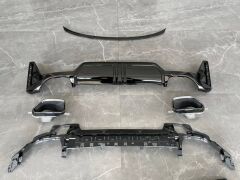 BMW G20 LCI 3 Serisi 2022+ Uyumlu Yedek Parça 3.40 Difüzör ve Egzoz Seti (Parlak Siyah) M-Tech İçin