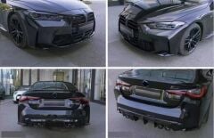 BMW 4 Serisi G22 M4 Uyumlu Yedek Parça Body Kit (Ön Arka Tampon Marşpiyel Panjur - Egzoz Set) 2 Kapı