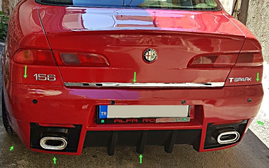 Alfa Romeo 156 Arka Tampon Boyasız