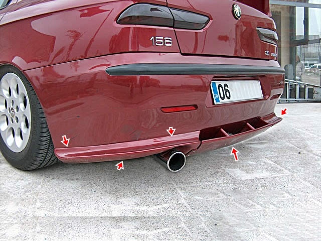 Alfa Romeo 156 Arka Karlık 3 Parça - Makyajsız Boyasız