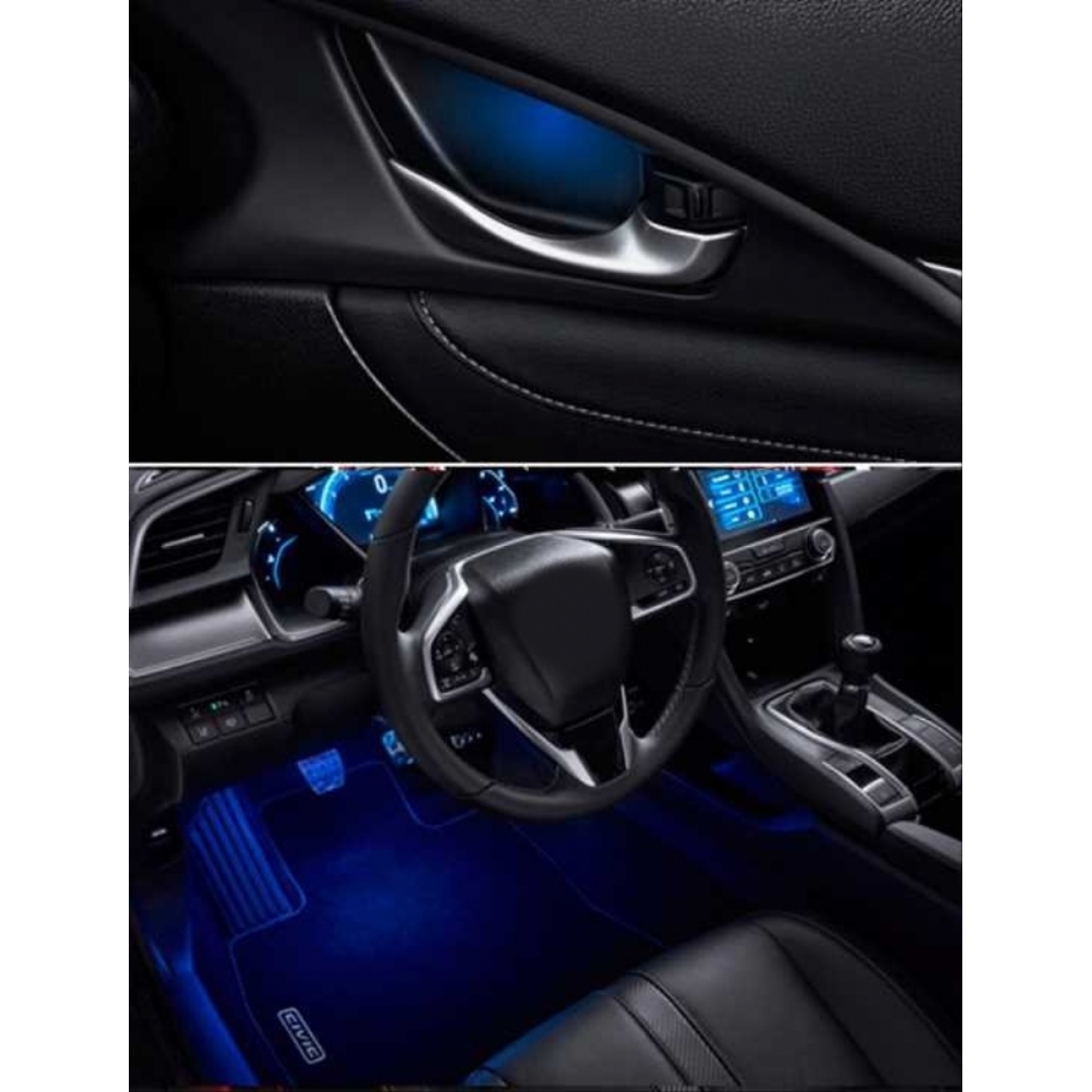 Honda Civic FC5 Için Uyumlu Ayak Ve Kapı Kolu Aydınlatma- Mavi