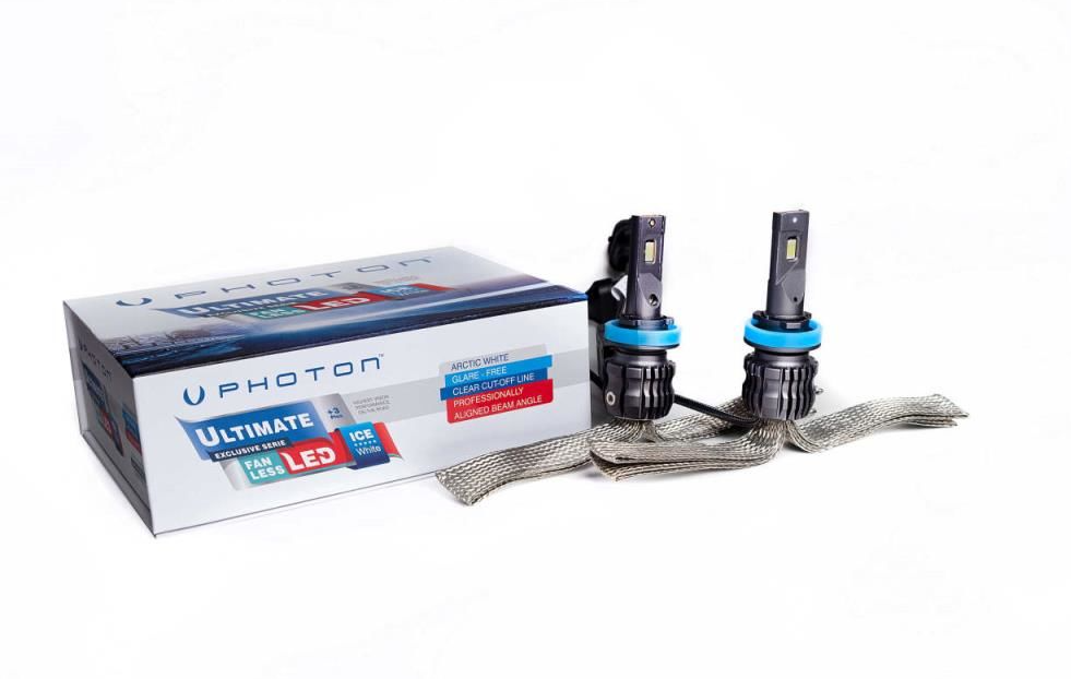 Photon Ultimate 9500 Lumens H16 12-24V 4 Plus FANSIZ LED HEADLIGHT