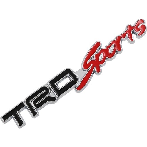 TRD Sports Siyah Kırmızı Çamurluk ve Bagaj Logosu