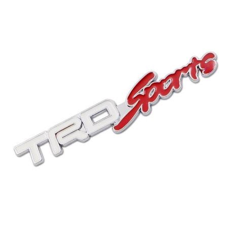 TRD Sports Beyaz Kırmızı Çamurluk ve Bagaj Logosu