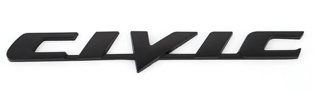 Honda Civic Bagaj Logosu Siyah
