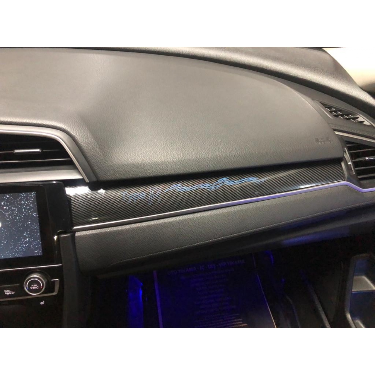 Honda Civic FC5 Araç Yılları 2016-2021 Ambiyans aydınlatma Ambiyans ışık olmayan için Orijinal trim yerleri ile
