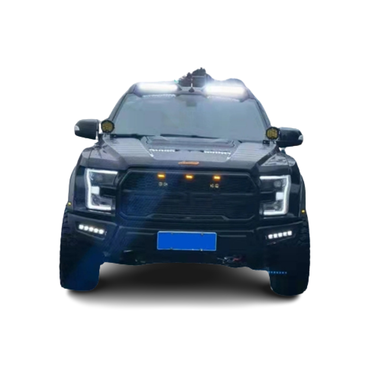 Ford Ranger 2012-2022 Mat Siyah Tavan Moonvisör 24 Ledli