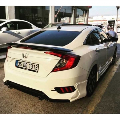 Honda Civic Fc5 2016-2020 Turbo Spoiler Işıksız (Boyasız)