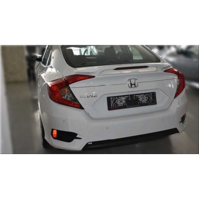 Honda Civic Fc5 Uyumlu Yedek Parça Orta Boy Işıklı Spoiler (Boyasız)
