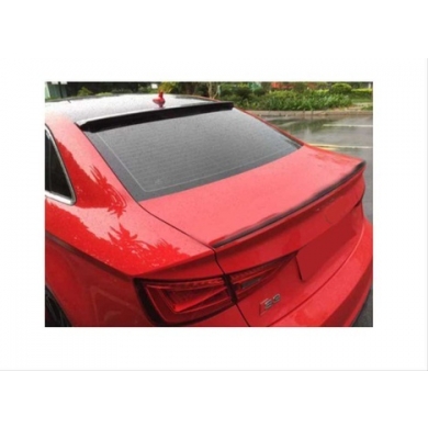 Audi A3 Sedan (2021+) Uyumlu Yedek Parça Cam Üstü Spoiler Piano Black (Parlak Siyah)