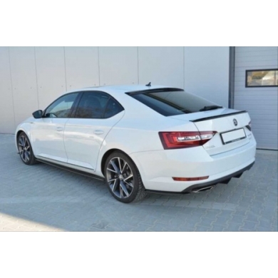 Skoda Super B 2015-2019 Uyumlu Yedek Parça Spoiler Parlak Siyah