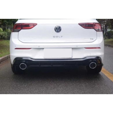 Volkswagen Golf 8 Uyumlu Yedek Parça R Sağ Sol Tek Çıkış Difüzör Piano Black