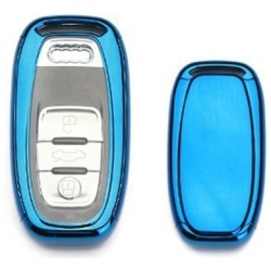Audi 2 Parça Silikon Kumanda Kabı Mavi
