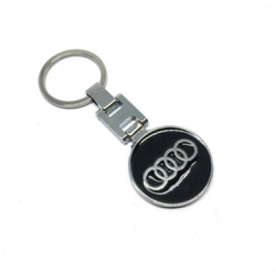 Audi Uyumlu Yedek Parça Logolu Siyah Metal Anahtarlık
