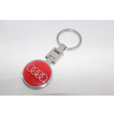 Audi  Uyumlu Yedek Parça Logolu Kırmızı Metal Anahtarlık