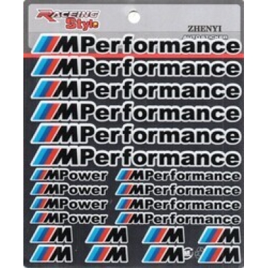 Bmw Uyumlu Yedek Parça M Performance Sticker 22 Adet Siyah