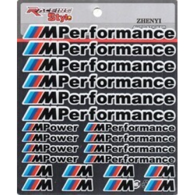 Bmw MPerformance Sticker 22 Adet Siyah