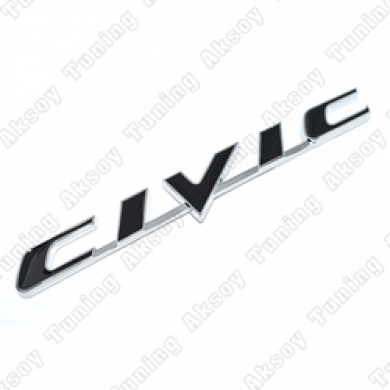 Honda Civic Bagaj ve Çamurluk Logosu Siyah