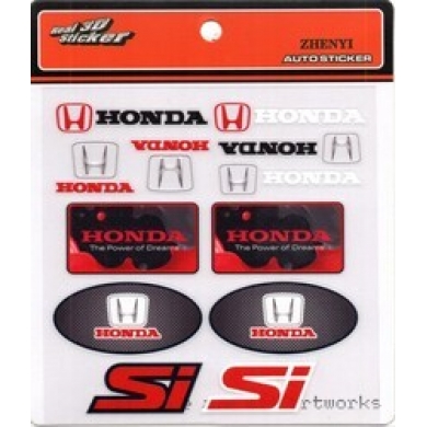 Honda Uyumlu Yedek Parça Sticker 12 Adet