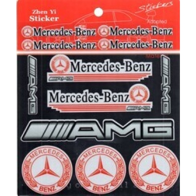 Mercedes Benz Uyumlu Yedek Parça Kırmızı Sticker 12 Adet