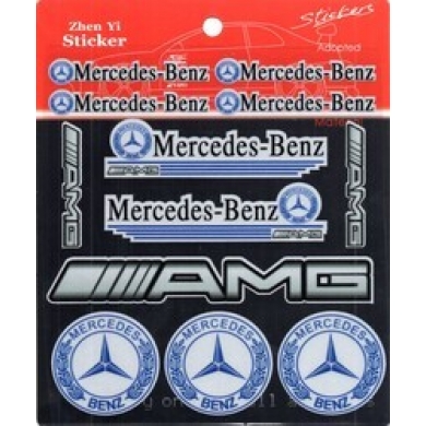 Mercedes Benz Uyumlu Yedek Parça Mavi Sticker 12 Adet