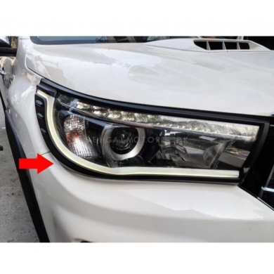 Toyota Hilux Revo 2016-2020 Uyumlu Yedek Parça Gündüz Ledli Ön Far Çerçevesi