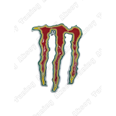 Monster Energy Yapıştırma Kırmızı Bagaj ve Çamurluk Logosu