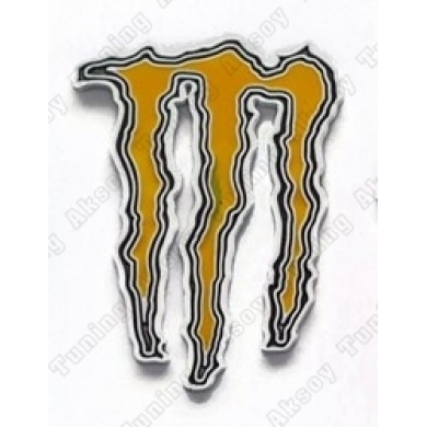 Monster Energy Yapıştırma Sarı Bagaj ve Çamurluk Logosu